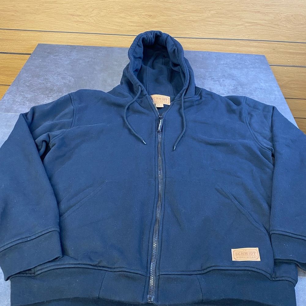 CE Schmidt Workwear Men's Black Full Zip‎ Hoodie Jacket size XL